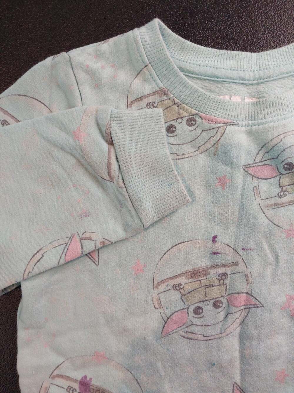 Star Wars The Mandalorian Grogu Baby Yoda Long Sleeve Sweatshirt Size 2T